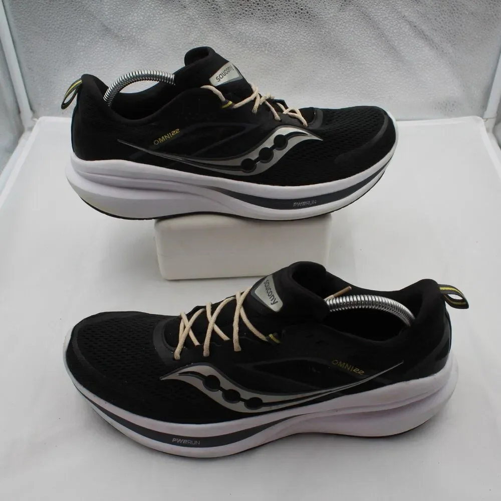 Saucony Omni 22 Men Size 10.5 Stability Running Shoes Cushioned Sneakers Black